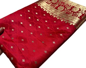 Pure mashru-zijden sari voor bruiloften en festivals