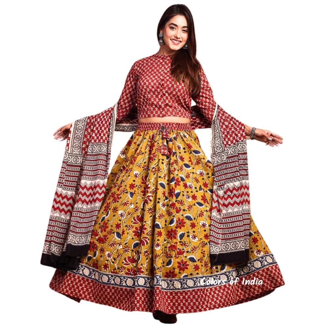 Cotton Lehenga for Women Chaniya Choli for Women Cotton Skirts for Women Summer Skirts for Women FREE SHIPPING Etsy UK