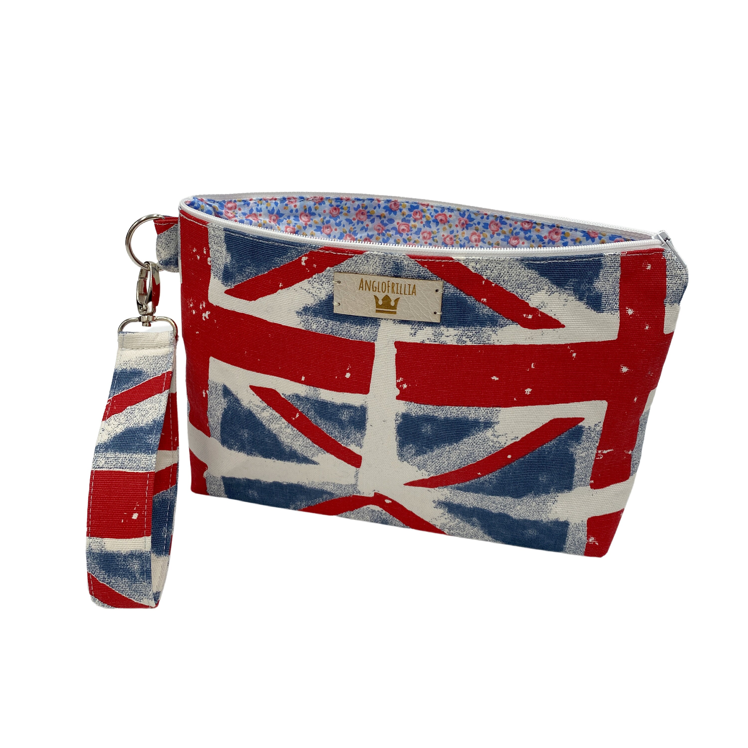 Wristlet Purse Union Jack Fabric Clutch Bag Handmade Etsy