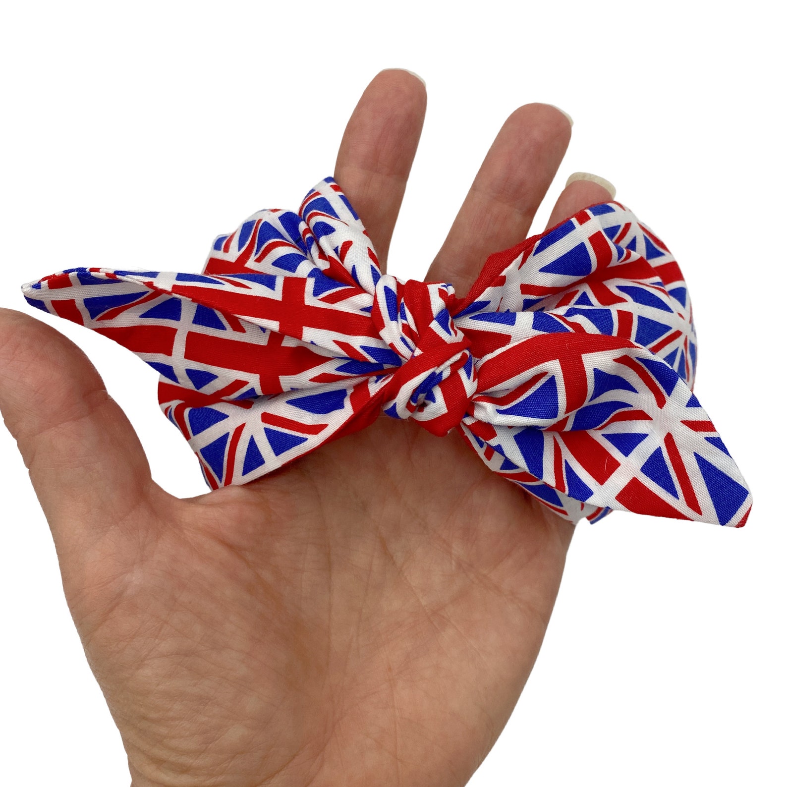 Union Jack Headband Adult Bow Headband Top Knot Headband Etsy