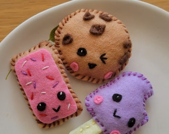 Three Felt catnip toys- dessert