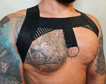 Fetisch Leder elastischer Gay PrideLGBTQ Outfit Mann Männer männlich sexy Party Harness.