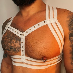 Elastic body chest men harness soft wide elastic band bondage nightclub gay lingerie underwear clubwear stage costume