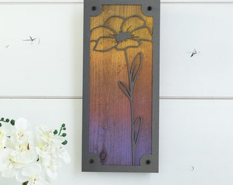 Eco-Friendly Single Flower Wall Art - Sustainable & Colorful Decor, Wall Decor