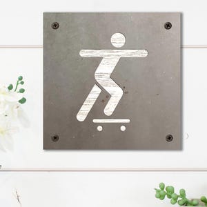 Skate Boarder Metal Art, Skater Art