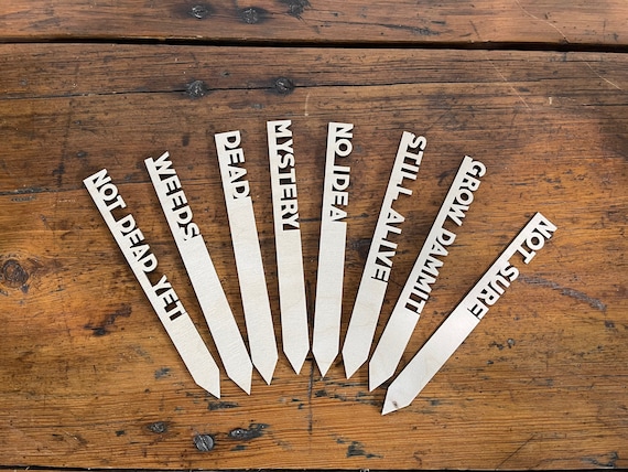 Funny Plant Marker Set: Eco Friendly Garden Gifts