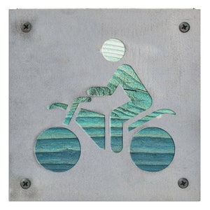 Dirt Bike Symbol, Dirt Biking Metal Sign, Motorcycle Pictograph
