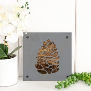 Pinecone Home Decor, Reclaimed Wood Wall Art