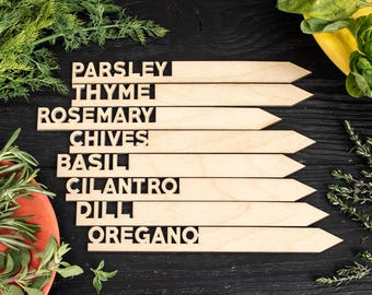 Herb Marker Set of 8 Eco Friendly Garden Mothers day Gift Sustainable Gifts Stocking Stuffer Small Gifts