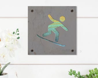 Snowboarder Wall Decor, Winter Sports, Mountain Decor