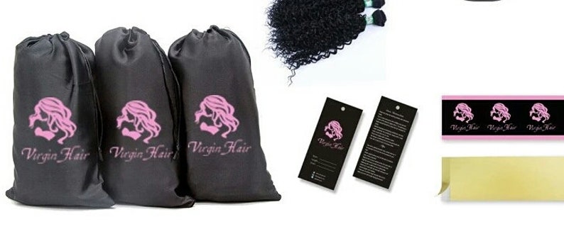Custom Hair Packaging Set 500pcs Hair Adhesive Bundle Wrap Etsy
