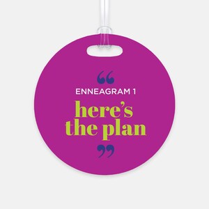 Enneagram 1 Luggage Tag (Circle)