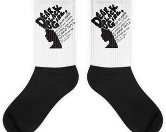 Black history month dear black girl crew socks