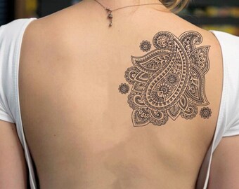 Paisley Tattoo Etsy