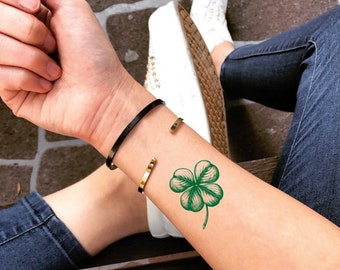 Clover Leaf Tattoo Etsy