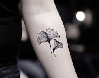 Ginkgo Leaf Tattoo Etsy