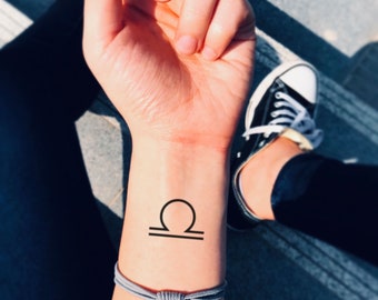 Waage Tatowierung Etsy