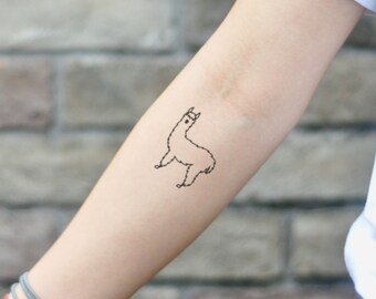 Alpaca Tattoo Etsy