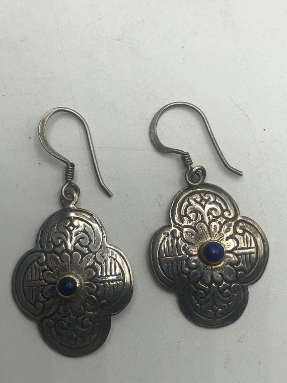 Sterling silver and lapis earring - image 2