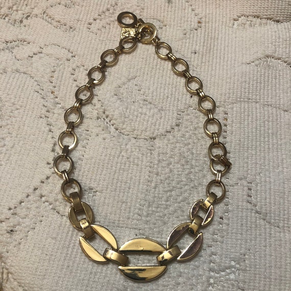 Anne Klein gold tone link necklace
