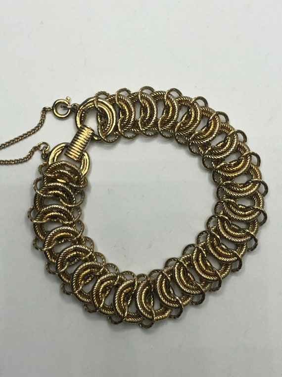Goldette gold tone link bracelet