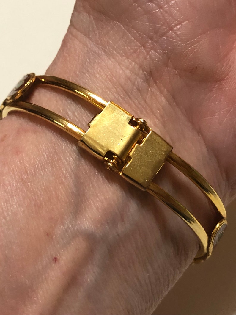 Cloisonn\u00e9 red cuff bracelet