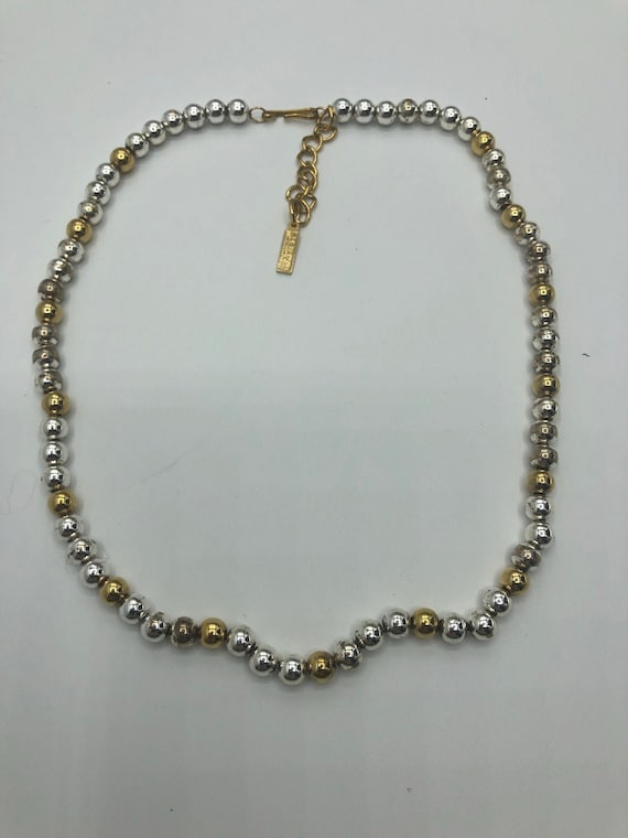 Napier gold tone and silver tone necklace