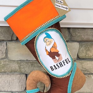 Snow White Bashful Dwarf Christmas stocking