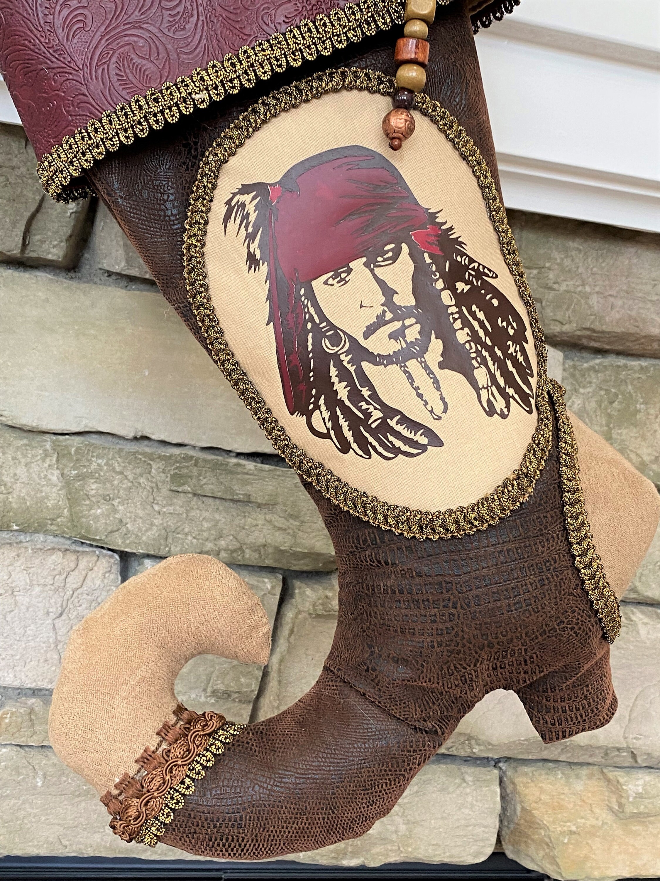 Captain Jack Sparrow Christmas Stocking Etsy