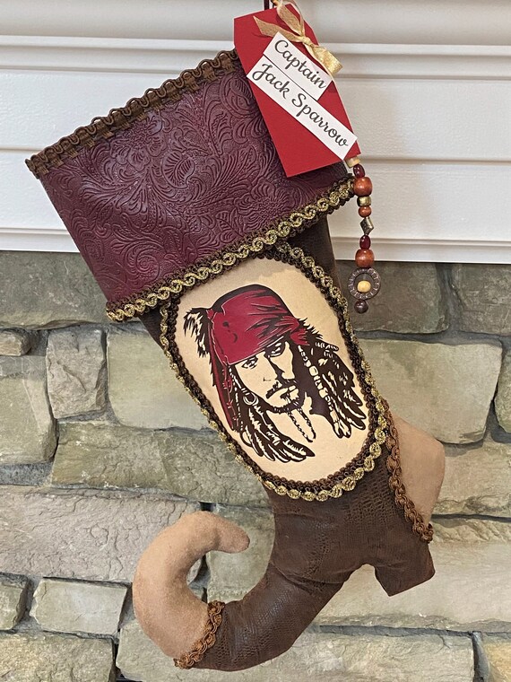Captain Jack Sparrow Christmas Stocking Etsy