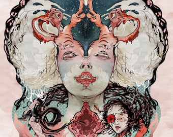 Dark Art Print: 'Stranger II' Pop Surrealism, Limited Edition