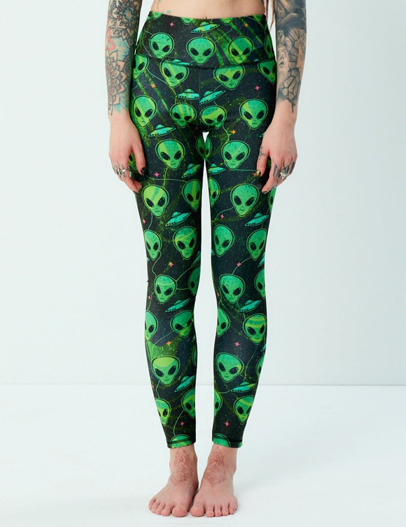Alien Leggings, UFO Legging, Extraterrestrial Leggings, Alien Pants, Psytrance Rave party cloths, On sale and FREE Delivery for a short time
