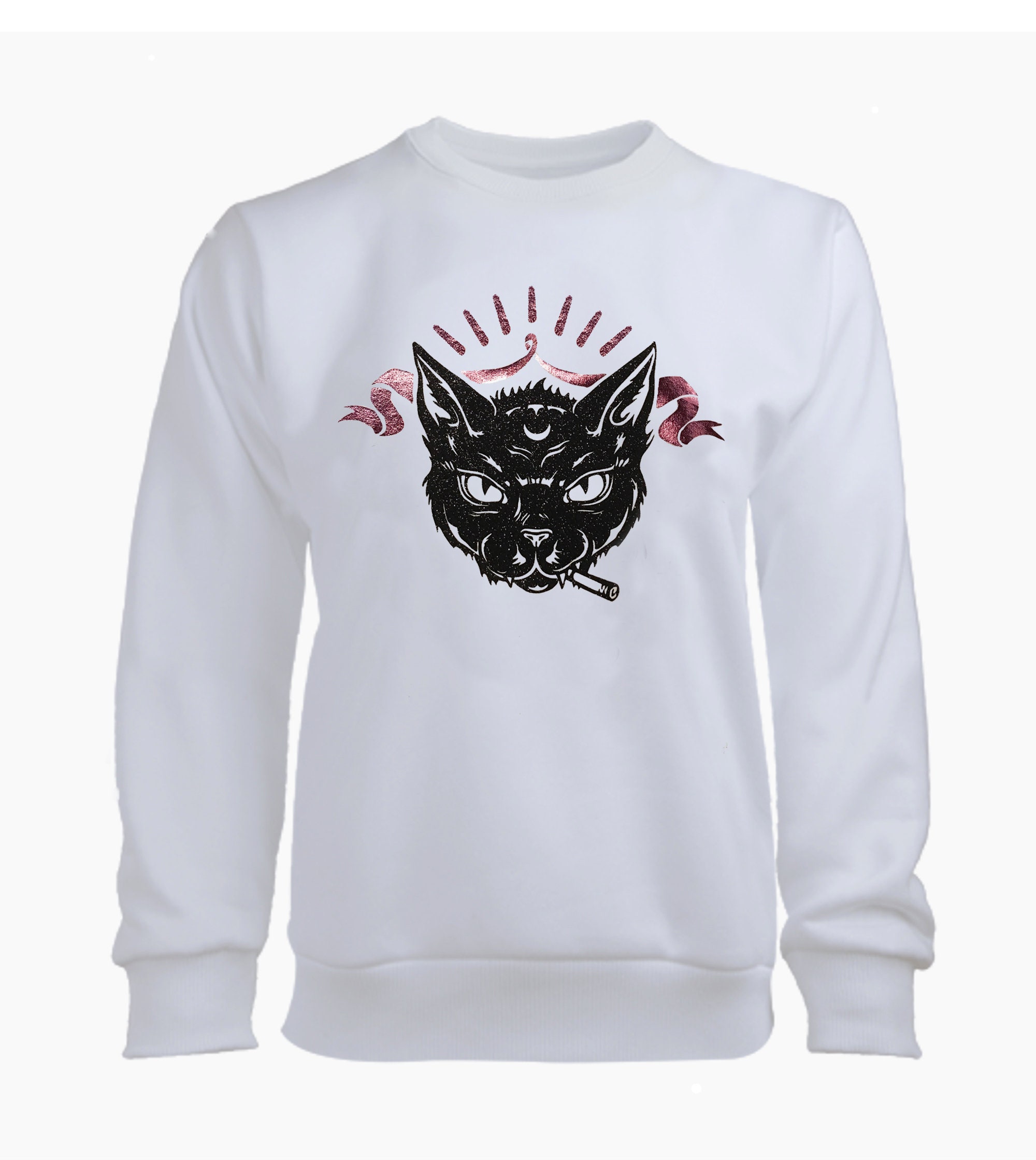 Black Cat black Magic Sweatshirt & Hoodie Sweater Black - Etsy