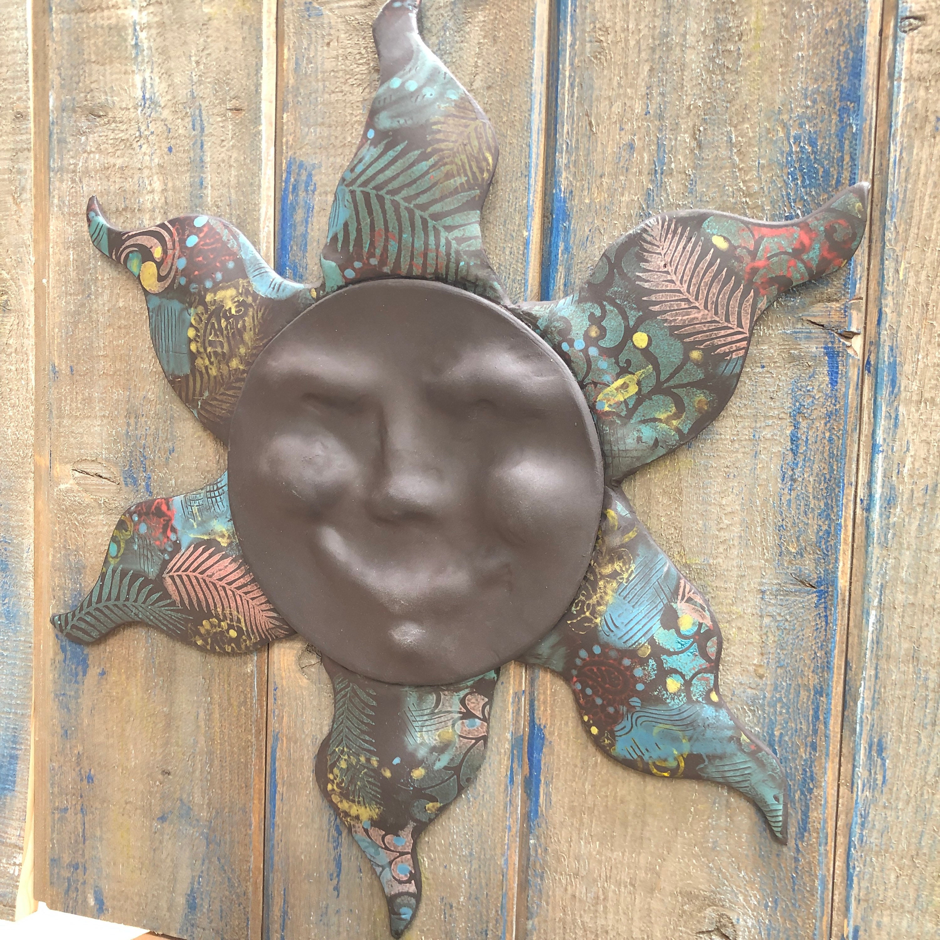 Smiling Sun Wall HangingGarden Artpottery sunyard artgarden sun