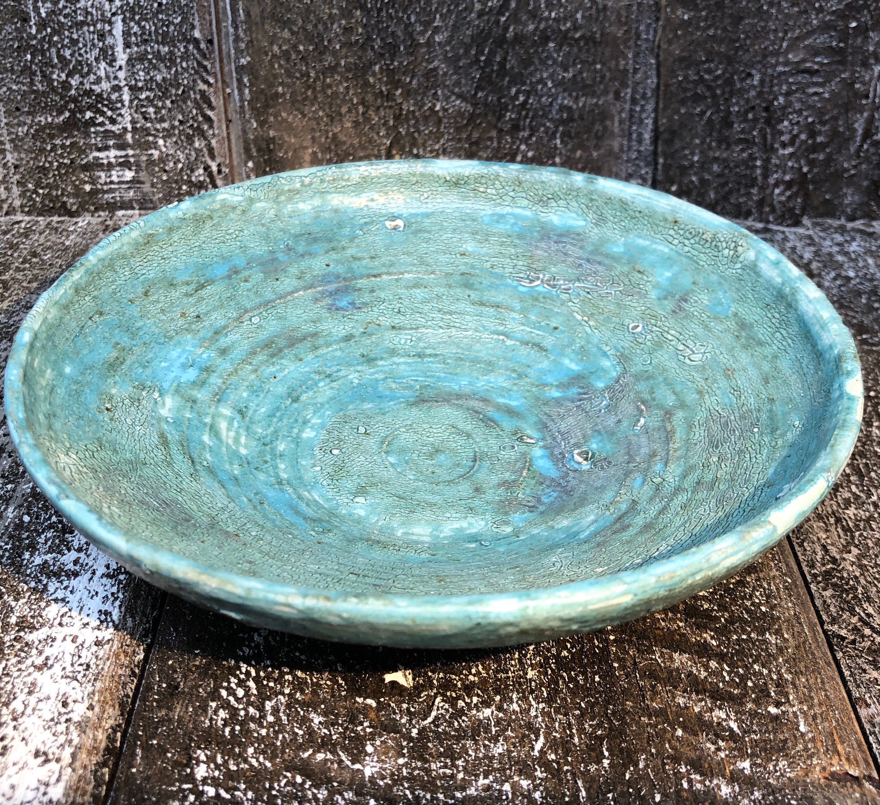 Turquoise Crawling Glaze Ikebana VaseIkebana vesseljapanese style