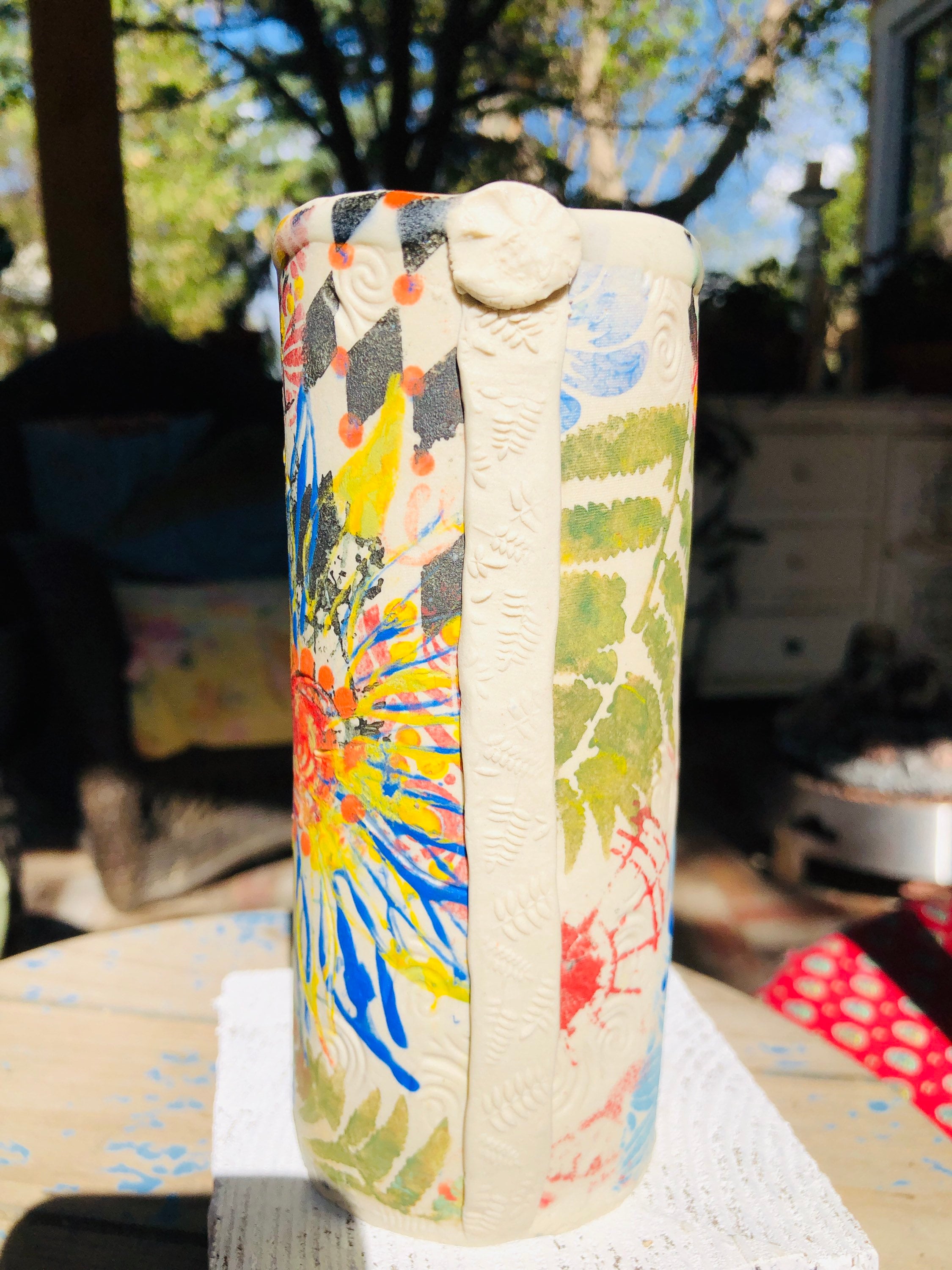 Its Complicated Eclectic handmade Porcelain VaseArt Vaseunique vase