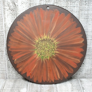 Handgeschilderde Daisy Pizza Stone-madeliefje muurhanger-baksteen-bakplaat-pizza-benodigdheden-bakker cadeau-handgeschilderd servies