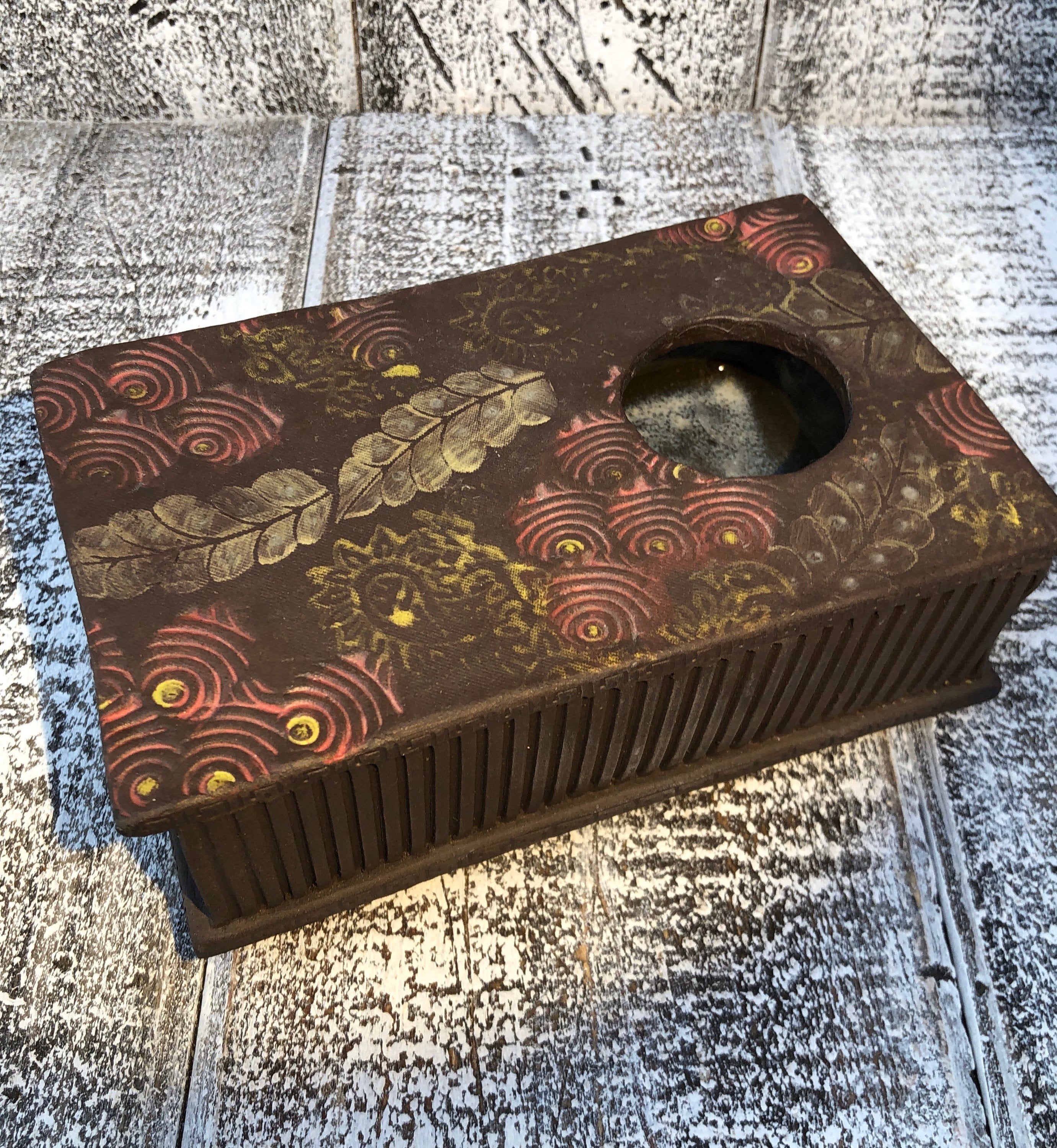 Black Clay Ikebanaikebana vessel—handmade ikebana containerikebana