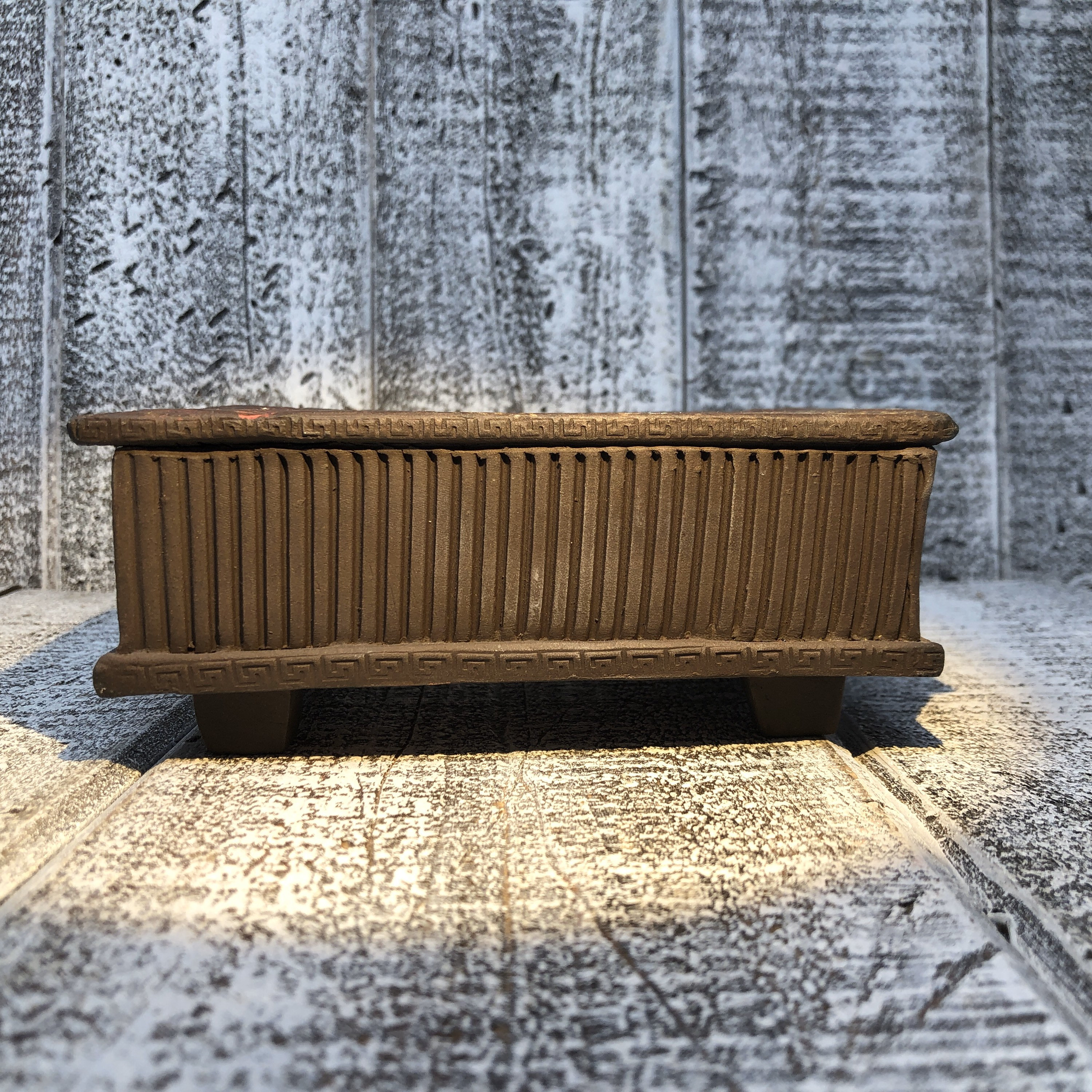 Black Clay Ikebanaikebana vessel—handmade ikebana containerikebana