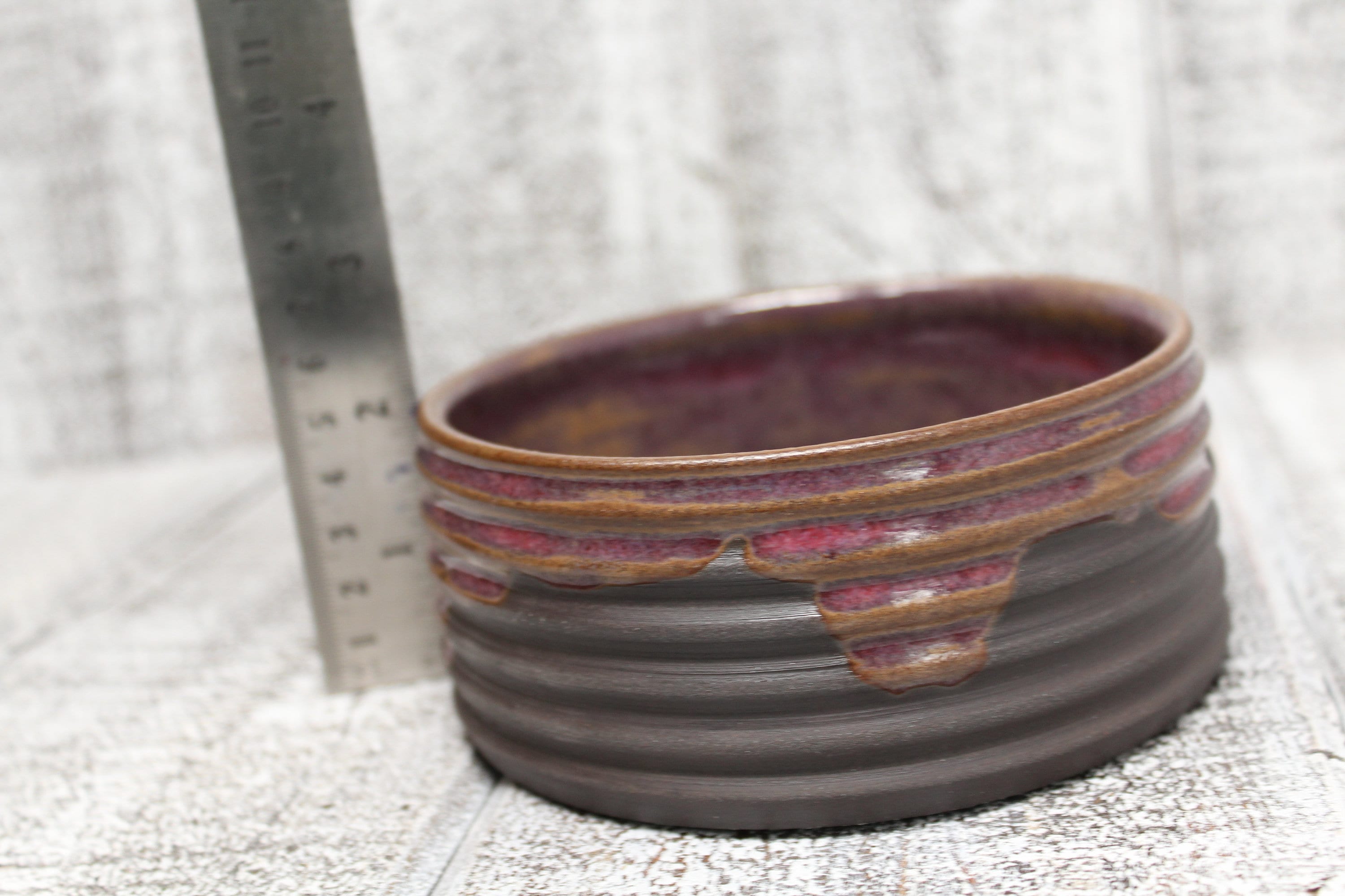 Black Clay Ikebana BowlJapanese style vaseikebana bowlpottery