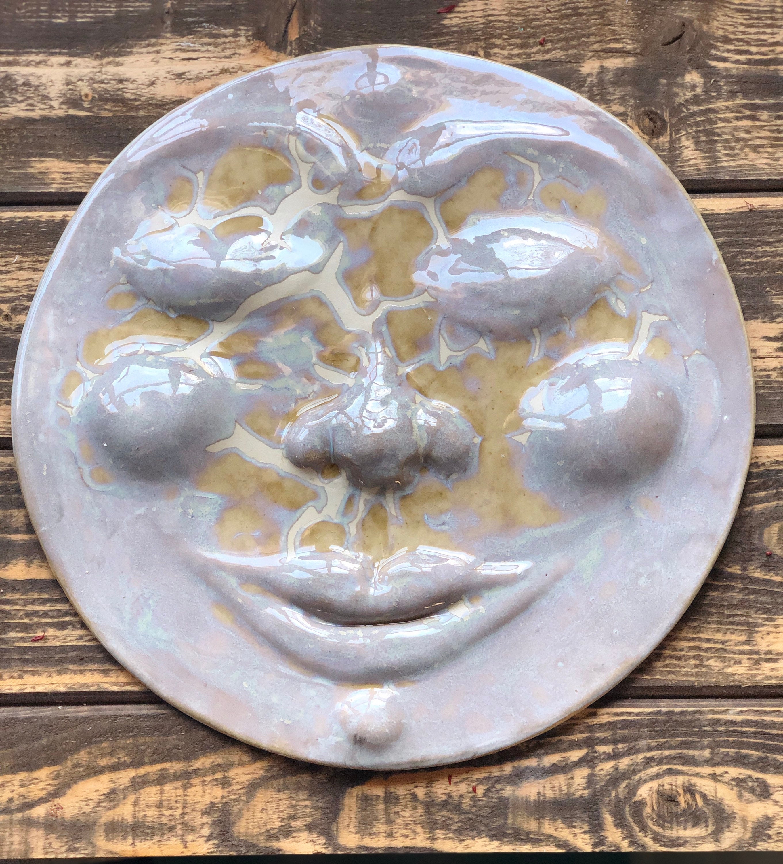 Sleeping Moon Wall Hangingmoon wall hangingpottery moonmoon art
