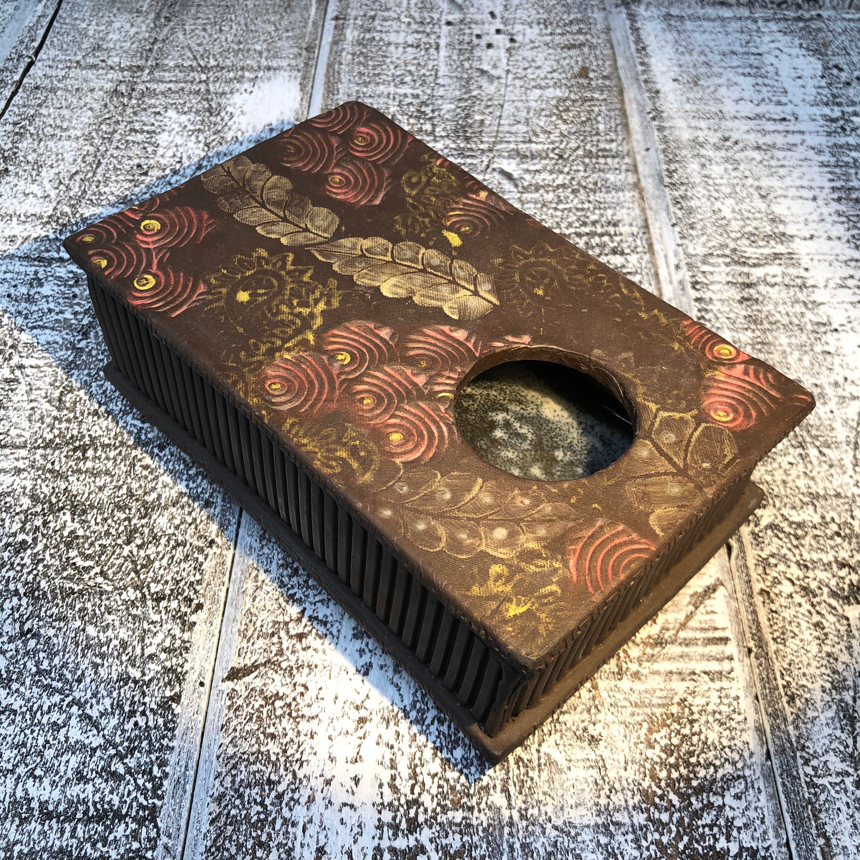 Black Clay Ikebanaikebana vessel—handmade ikebana containerikebana