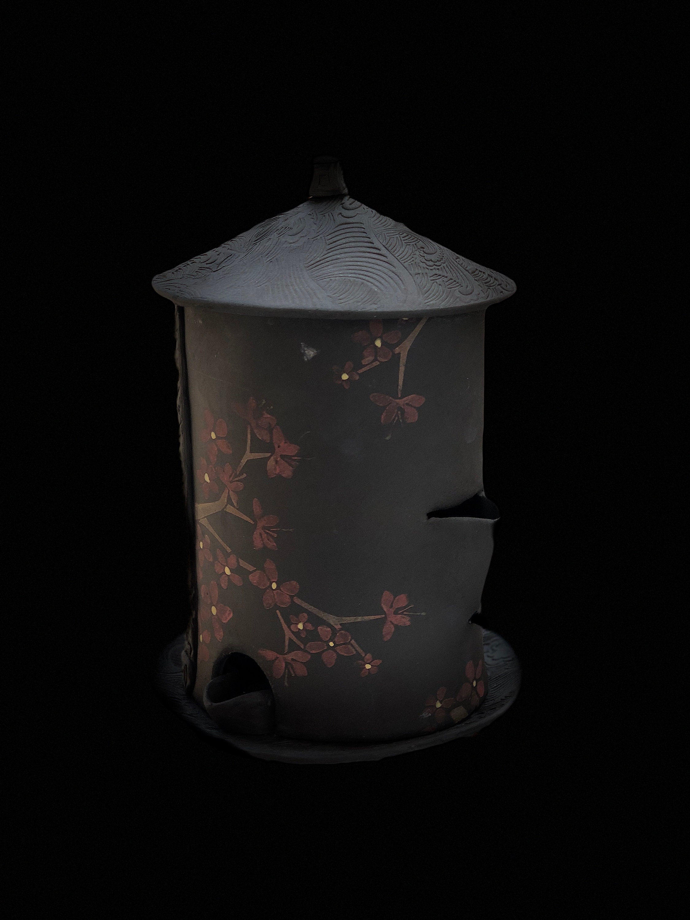 Cherry Blossom Bird Feeder Ceramic Bird Feeder Handmade Birdfeeder