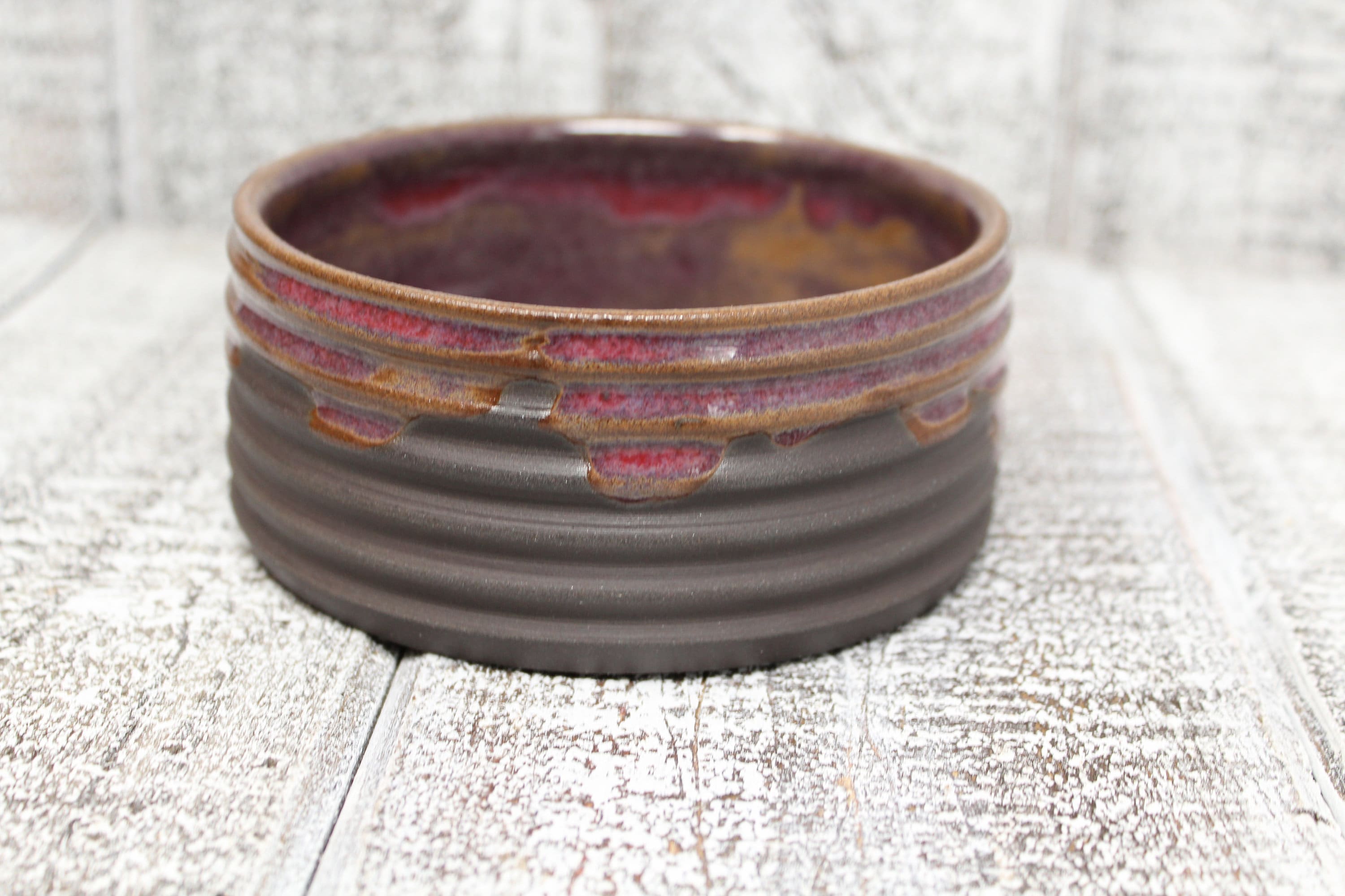 Black Clay Ikebana BowlJapanese style vaseikebana bowlpottery