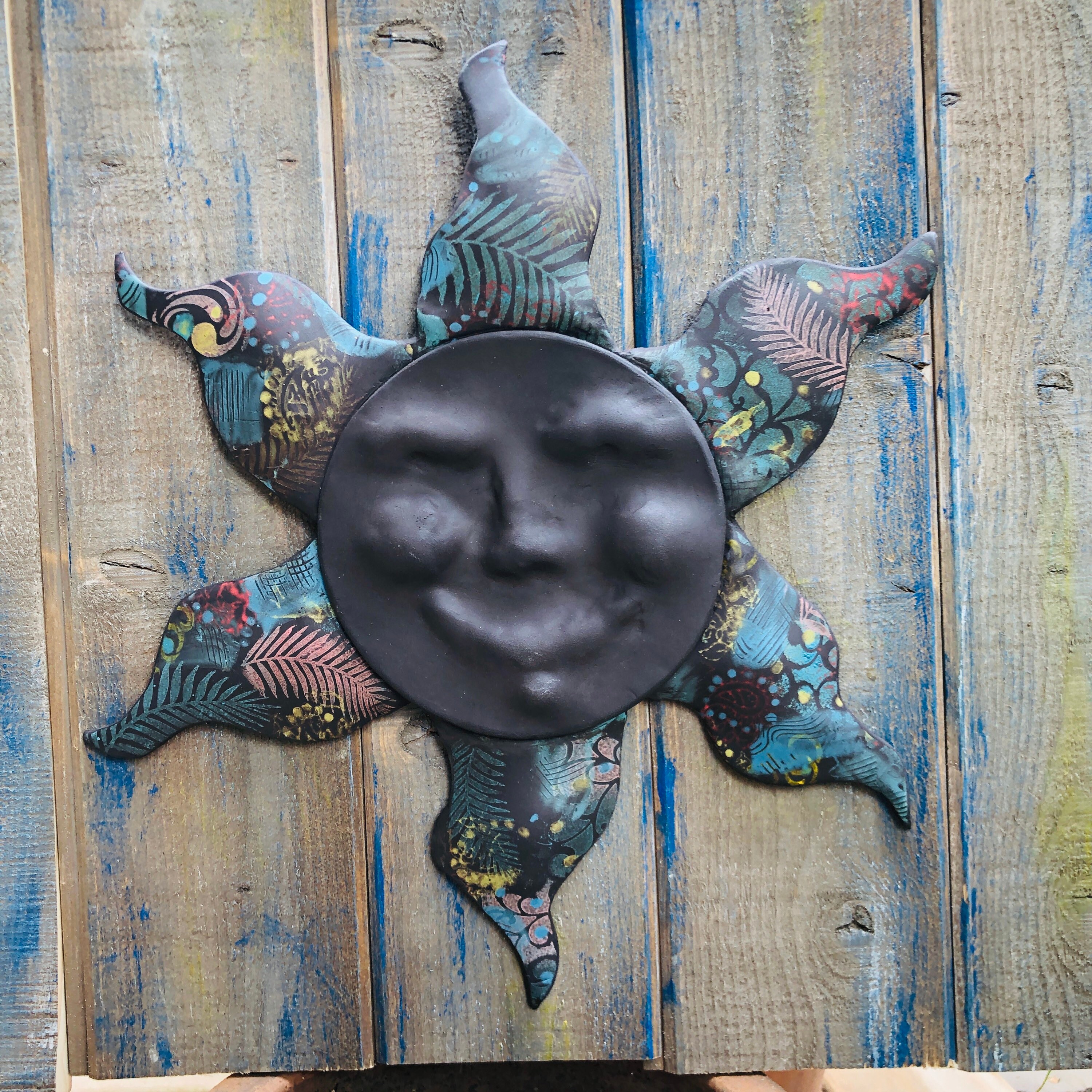 Smiling Sun Wall HangingGarden Artpottery sunyard artgarden sun