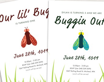 Nature - bug - summer - insect - science - Birthday Party invitation