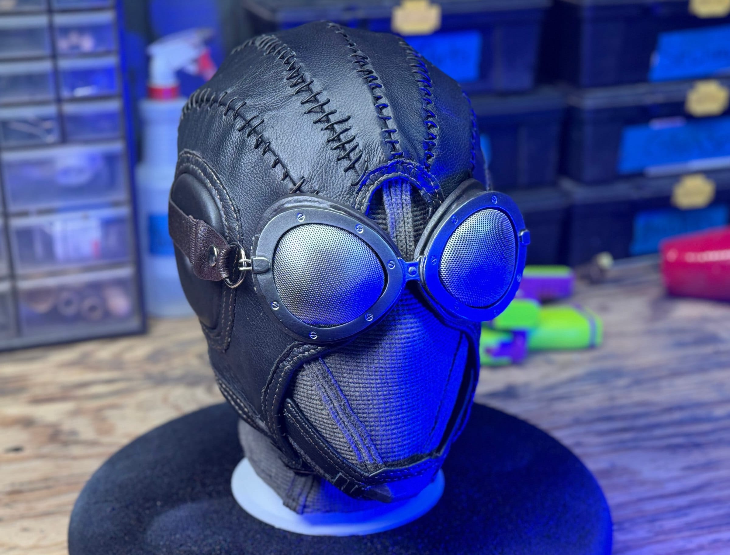 Spider-man Noir Aviator Mask - Etsy