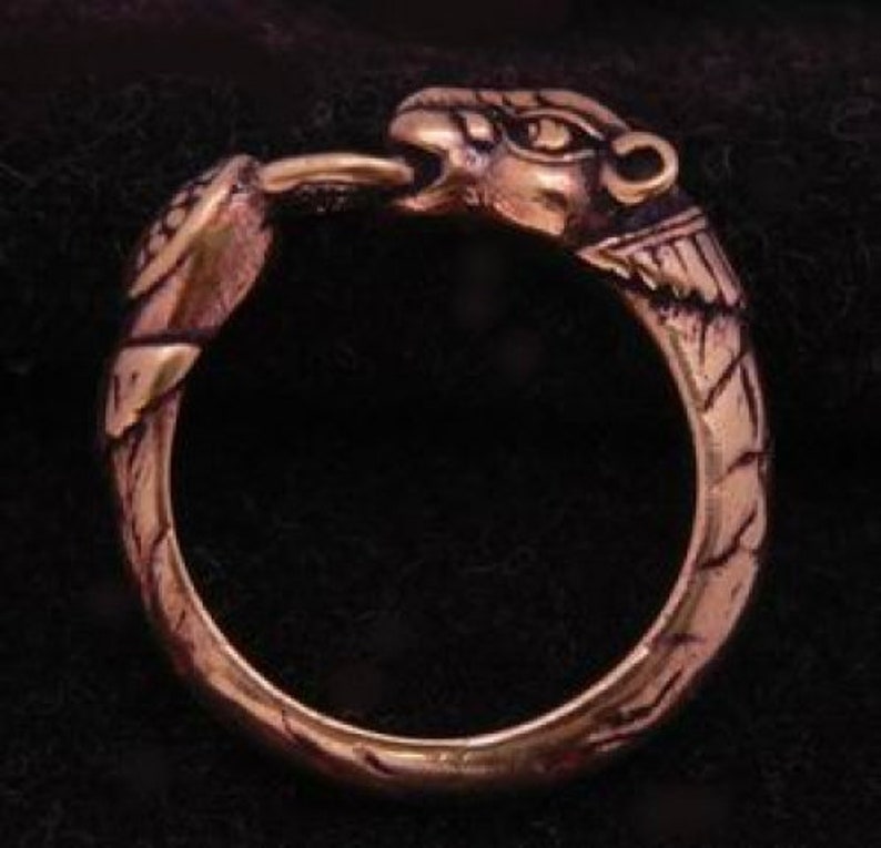 ring bronze ring Medieval ring Jewel Dog Head ring Viking ring Bronze ring Viking ring gun factory exclusive