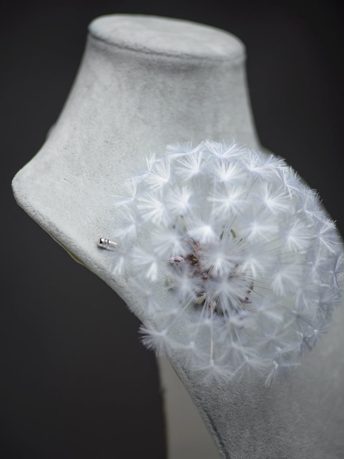 Purple Enamel Dandelion Brooch Vintage Flower Jewelry