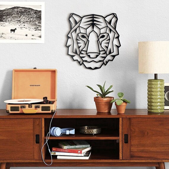 Tiger Metal Wall Art King Of The Jungle Gift For Strong Etsy